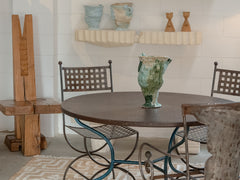 1950s Round Metal Garden Table