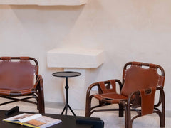 Tito Agnoli Cane & Leather Sling Armchair