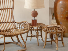 1960s Italian Bamboo Rattan Chair