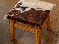 1950s Timber and Cow Hide Stool 01