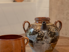 Vintage Glazed Terracotta Pot