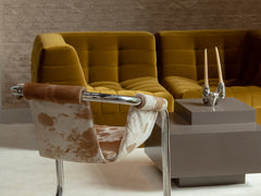 Chrome Cantilever Armchair in Cowhide