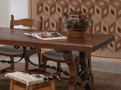 1950s Timber and Cow Hide Stool 04