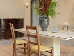 1970s Willy Rizzo Travertine Dining Table