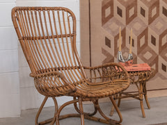 1960s Italian Bamboo Rattan Chair