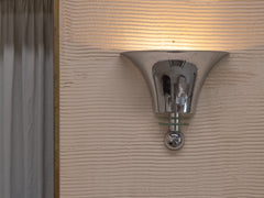 Art Deco Chrome & Glass Wall Light