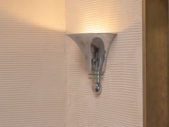 Art Deco Chrome & Glass Wall Light