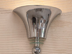 Art Deco Chrome & Glass Wall Light