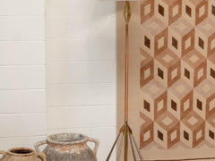 1920s Brass Floor Lamp with Arrow Base