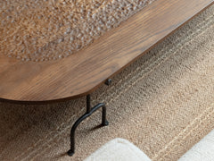 1950s French Brutalist Oak Coffee Table
