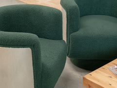 1980s Italian Metal Upholstered Swivel Armchair