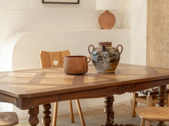1950s Timber and Cow Hide Stool 02