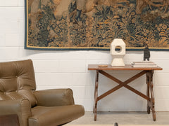 Taro Menilio Swivel Armchair in Spruce Leather