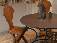 1950s Round Metal Garden Table