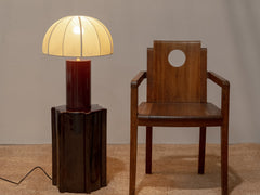 Oi Soi Oi x Tigmi Table Lamp - Bordeaux / Raw Silk