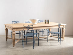 Italian Blue Metal Dining Chair