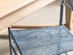 Italian Blue Metal Dining Chair