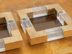 1960s Brass and Glass Dish
