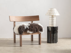 Geometrical Pawn Side Table - Dark Brown