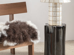 Geometrical Pawn Side Table - Dark Brown