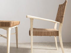 Augusto Romano Wood and Rope Armchair