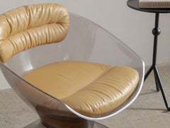 Raphael Raffel 1970s Space Age Lucite Pod Lounge Chair