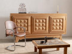 1940s French Oak Sideboard by Gaston Poisson