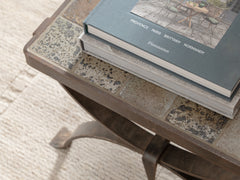 1960s-70s La Borne Tiled Coffee Table in Iron
