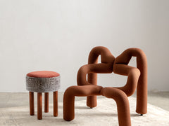 1960's Italian Stool in Jungle Rust