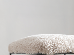 Soleil Stool - Charcoal with Sheepskin