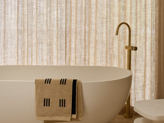 Claremont Bath Towel in Sand & Noir