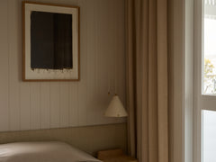 Embroidered Linen Bedspread, Ecru