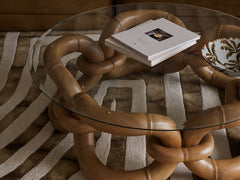 Psychedelic Labyrinth Beige Dip Dye Rug