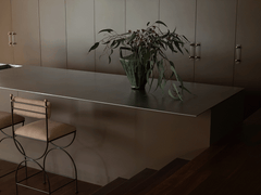 Soleil Stool with Back - Bronze with Sunset Stripe