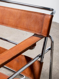 Wassily Chair with Chestnut Leather Upholstery