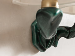 Art Deco Green Ceramic Wall Light