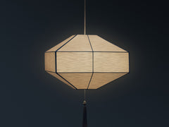 Ming Pendant Cube in Raw Silk