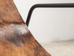 1980s French Cowhide Lounge Chair