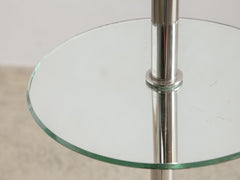 1930s Art Deco Chrome & Mirrored Glass Floor Lamp