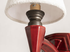 Art Deco Garnet Ceramic Single Wall Light