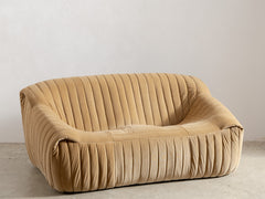 Sandra Sofa by Annie Hieronimus for Cinna, 1977 in Burnt Butter