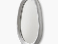 White Rosie Organic Round Mirror