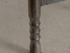 1960s Iron Side Table 04 with Rosso Lepanto Marble Top