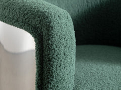 1980s Italian Metal Upholstered Swivel Armchair