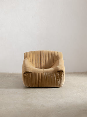 Sandra Armchair by Annie Hieronimus for Cinna, 1977 in Burnt Butter