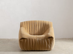 Sandra Armchair by Annie Hieronimus for Cinna, 1977 in Burnt Butter