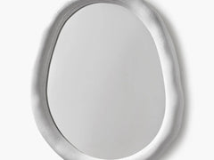 White Rosie Organic Round Mirror