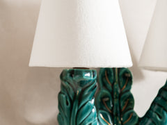 Barbotine Emerald Green Ceramic Wall Light