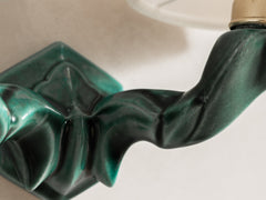 Art Deco Green Ceramic Wall Light
