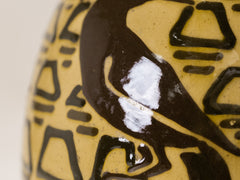 1930s Art Deco Ceramic Vase with Bird Motif